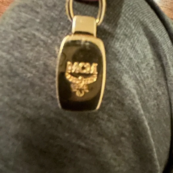 MCM Beige Monogram Satchel with Pink-Trim Wallet - Picture 13 of 13